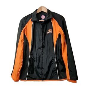 G 111 Oregon State Beavers Full Zip Jacket Size Small Polyvinyl Knit Cuffs Lined